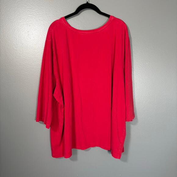 Liz & Me Catherines Red Stars Rhinestone T-Shirt - 3X (26/28) - Womens Plus Size - Picture 8 of 8